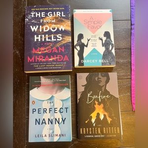 Lot of 4 Mystery/Thriller books - gently used popular paperbacks